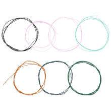 24Pièces Cordes Guitare Acoustique Métal Colorées Medium Durable