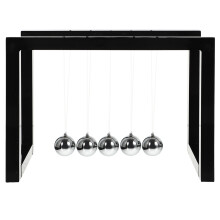 5Pièces Balle De Newton En Acier Noir Décor Bureau Physique Éducatif