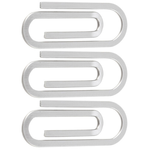 6Pièces Trombones Métal Argentés Solides Pour Clips Polyvalents