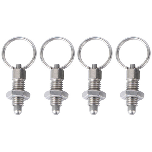 20Pcs Machine Stainless Steel Spring Plunger Indexing Pins Silver