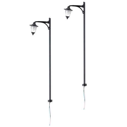10Pièces Mini Lampadaire Noir Durable Pour Décor DIY Jardin