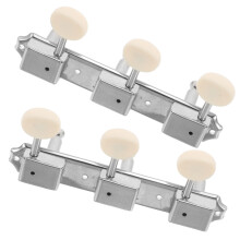 3Paires Clés D'accordage Vintage Métal Argenté Pour Guitare Électrique