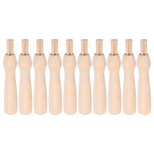 40Pièces Poignées Pour Punch Needle En Bois Léger, Décoration DIY