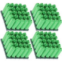 100Pièces Chevilles Auto-Perceuses Pour Murs Plâtre Béton Vertes