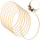 24Pcs Macrame Bamboo Rings Light Brown DIY Hoops for Dream Catchers 1