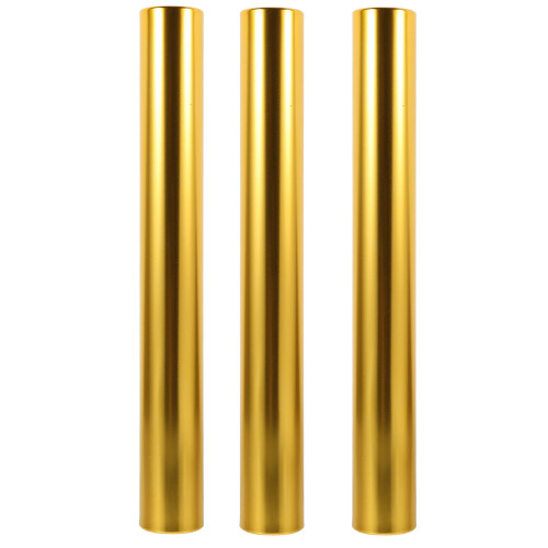 3Pièces Accessoires Course Enfants Bâtons Relais Aluminium Doré