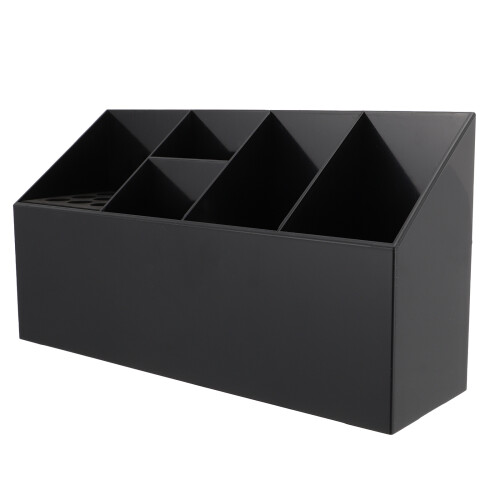 3Pièces Boîte Base Support Ciseaux ABS Noir Pour Usage Salon