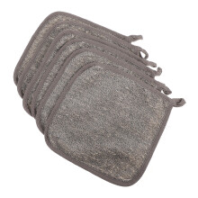 42Pièces Serviettes Exfoliantes Gris Bain Douche Fibre Bambou
