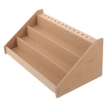 3Pièces Stand Bois Beige Multi-Casiers Pour Peintures Pinceaux
