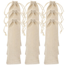 40Pièces Pochons Couverts En Coton Beige Pour Camping Voyages