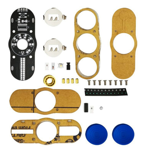 LED Flashing Finger Tip Gyroscope DIY Electronic Kit 51 Microcontroller Circuit Board Welding Assemble Components 2