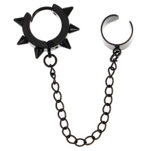 3Stk Schwarzer No Ear Hole Ohrschmuck Fashion Ohrclips Für