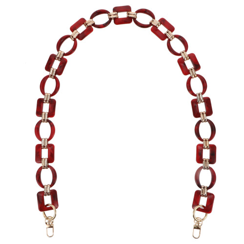 3Stk Rote Kreative Resin Bag Chain Tragbare Tasche Dekor Strap