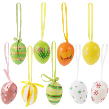 24Pièces Oeufs De Pâques À Peindre Jouets Suspendus Décor Coloré