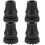 12Pièces Protège-Pointe De Canne Noir En Caoutchouc Durable Pour 1