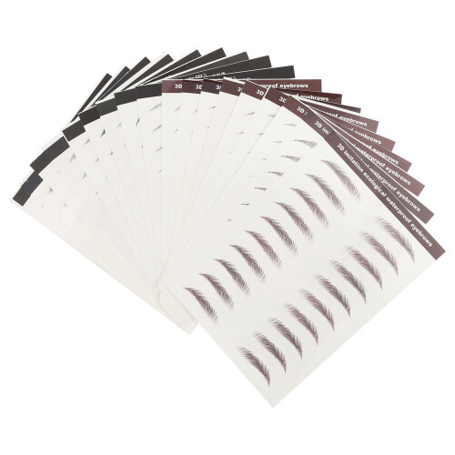 108Pièces Stickers Sourcils 3D Waterproof Imitation