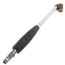 5Pièces Embout Gonfleur Droit Double Extrémité Pour Auto Argenté