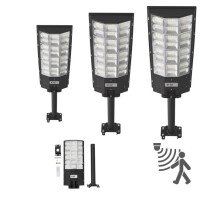 Buiten Solar Lamp - Duoku - 8000 W met LED Scheinwerpers - 450000 lm - Waterdicht IP67 - Set van 3