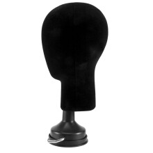 Flockande Skum Skyltdocka Huvud Modell Fotografi Rekvisita Vuxen Skyltdocka Huvud Form Peruker GlasöGon Hatt Display HåLlare Svart