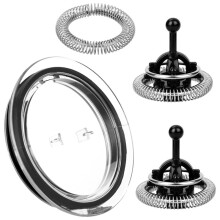 2pcs Frother Whisk with Lid Cover Seal & Spring Ring,Milk Frother Replacement Parts for Aeroccino 3/4/