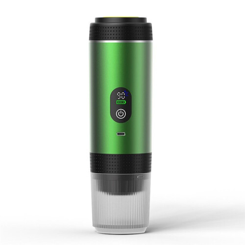 Portable Capsule Coffee Maker with Digital Display - Espresso Machine for Home, Car, and Camping Use