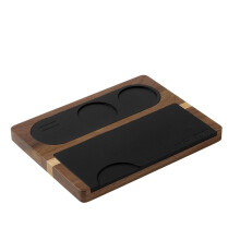 MHW-3BOMBER Espresso-Tampingstation 51-58 mm Universal-Holz-Siebträger-Tampinghalter mit Silikonmatte