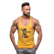 (Yellow,TagXL=US M)Chaleco de entrenamiento deportivo transpirable elástico recreativo sin mangas para hombre