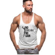 (White,TagXL=US M)Chaleco de entrenamiento deportivo transpirable elástico recreativo sin mangas para hombre