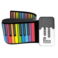 49 Keys Digital Keyboard Flexible Roll Piano with Loud Speaker Electronic Hand Roll Piano for Music Lovers Beginners