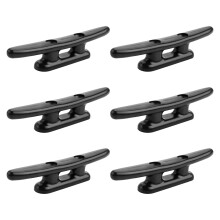 6 Pezzi Nero Boat Cleat Kayak Cleat Boat Dock Cleat Kayak Canoe Cleat Tacchetti nel Nylon da 4 Pollici per Accessori di Ormeggio per Barche