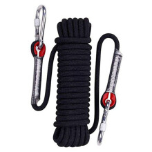 15M Outdoor Klimtouw Diameter 10Mm Outdoor Wandelaccessoires Hoge Sterkte Touw Veiligheidstouw Zwart