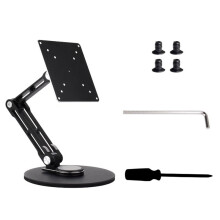 VESA Monitor Desk Mount Portable Multi-Axis Rotation Adjustable Stand Compatible with Monitors to 19inch
