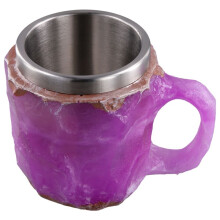 Mineralkristall Kaffekopp Elegant Lyxig Mineralfärgad Kristallmugg Genomskinlig Kaffekopp Kontor Elegant Kristallpresent