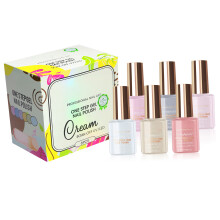 6 Farben Nagelgel-Set 15ml 3-in-1 UV/LED Abwaschbar Einfach aufzutragen