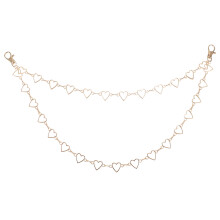 2Stk Modische Goldene Pocket Chain Mehrlagige Metallkette