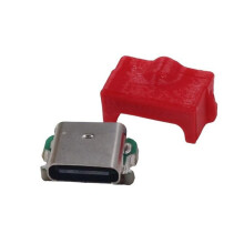 Kit de porta de carregamento USB-C tipo C para Gameboy Advance SP, conector de porta de carregamento tipo C,1 peça vermelho