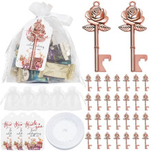 30 Stück Schlüssel-Flaschenöffner, Papierkarte, Hochzeit, Dekoration, Brautparty, Geschenke, Hochzeit, Souvenir, Gastgeschenke für Gäste, B