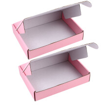 2Sets Umzugs- Geschenkverpackung, Pink, Stabile Kartonboxen,