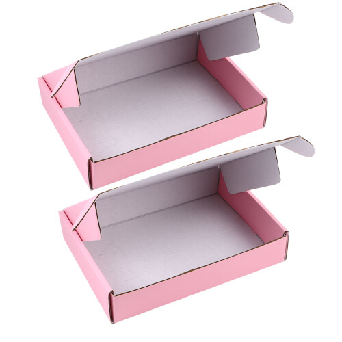 2Sets Umzugs- Geschenkverpackung, Pink, Stabile Kartonboxen,