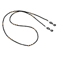 6Stk Schwarze Retro Holzperlen Brillenhaltekette, Robust