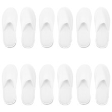 18Paare Weiße Disposable Slipper Coral Fleece Hotel Gäste Rutschfest