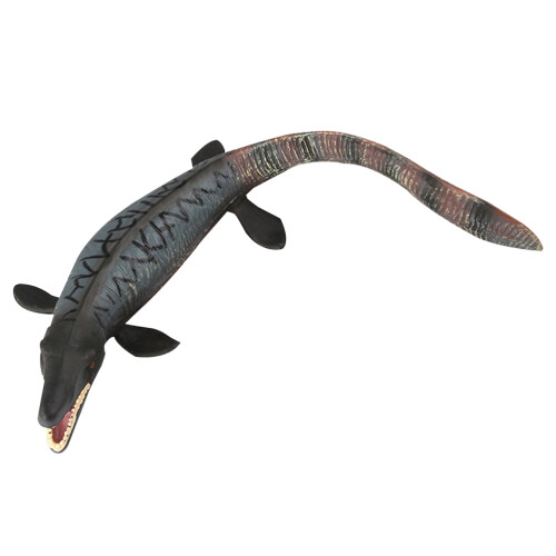 2Stk Realistisches Plastik Dinosaurier Modell Grau Büro