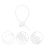 400Pcs Durable White Tpr Reusable Cord Ties for Electronics and Keys 11