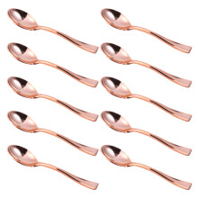 72Pcs Rose Gold Mini Smooth Polished Dessert