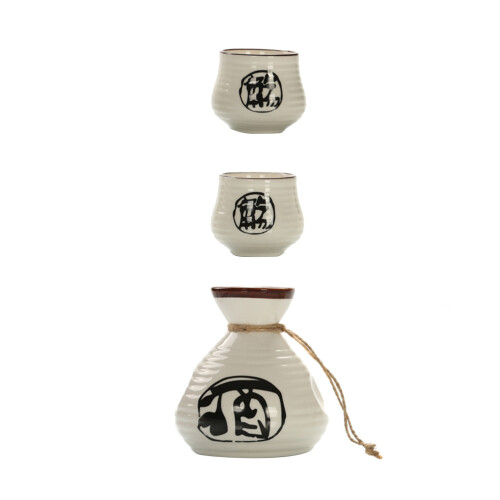 4Pcs Plain Ceramic Sake Set Multi Color Japanese Wine Cups