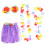 12Pièces Ensemble Jupe Violet Bracelets -Tête 1