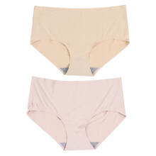 4Stk Nahtlose Damen Panties -Seide, Mid-Waist, Einteilig Bunt