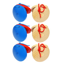 30Pcs Educational Castanet Toys for Kids Wooden Music Instruments