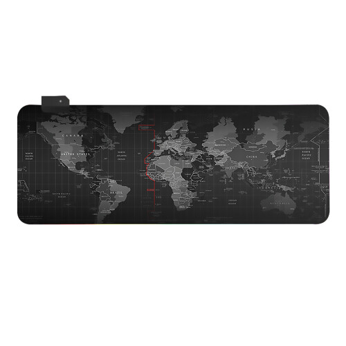 2Stk Rgb LED Mouse Pad Schwarz, Schnelles Reaktionsmuster,
