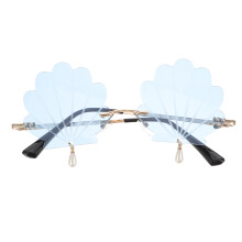 2Stk Muschel Sonnenbrillen Fotobrille Himmelblau Accessoires